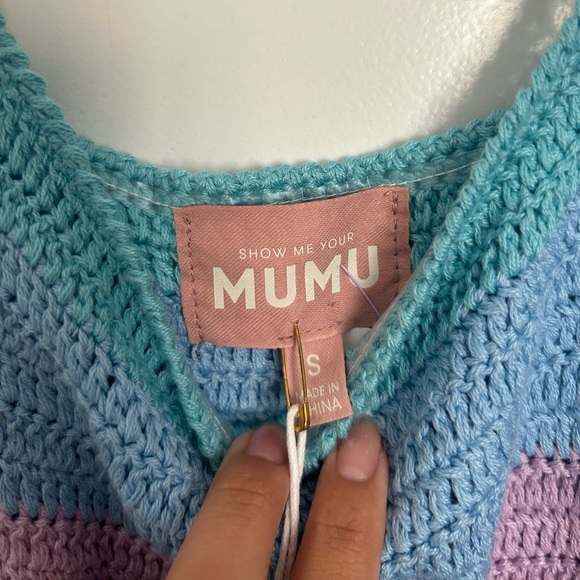 Show Me Your Mumu Day Trip Rainbow Crotchet Dress Coverup size small NWT - Picture 10 of 14